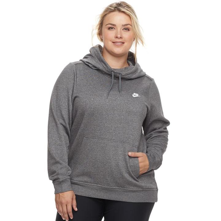 Plus Size Nike Cowlneck Hoodie, Women's, Size: 2xl, Grey Other