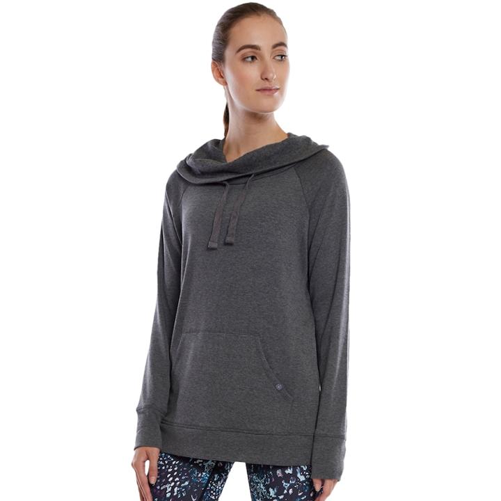 Women's Gaiam Grace Long Sleeve Hoodie, Size: Medium, White Oth