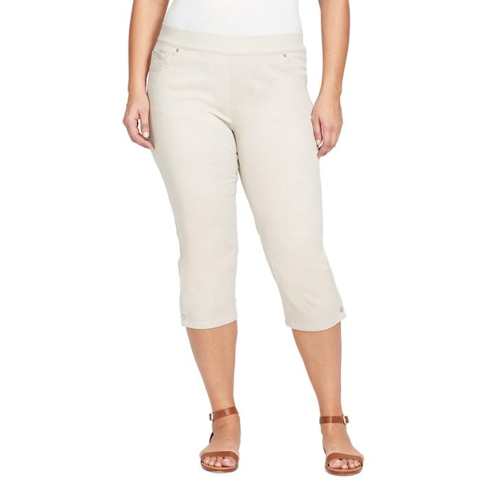 Plus Size Gloria Vanderbilt Avery Pull-on Capris, Women's, Size: 24 W, Brown