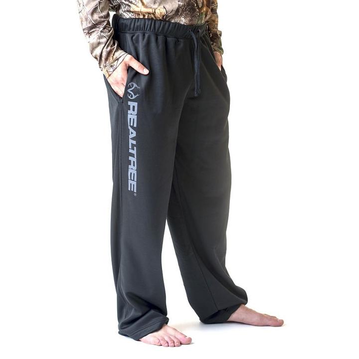 Men's Realtree Fleece Sweatpants, Size: Xxl, Black