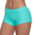 Solid Boyshort Swim Bottoms, Size: Xl, Turquoise/blue (turq/aqua)
