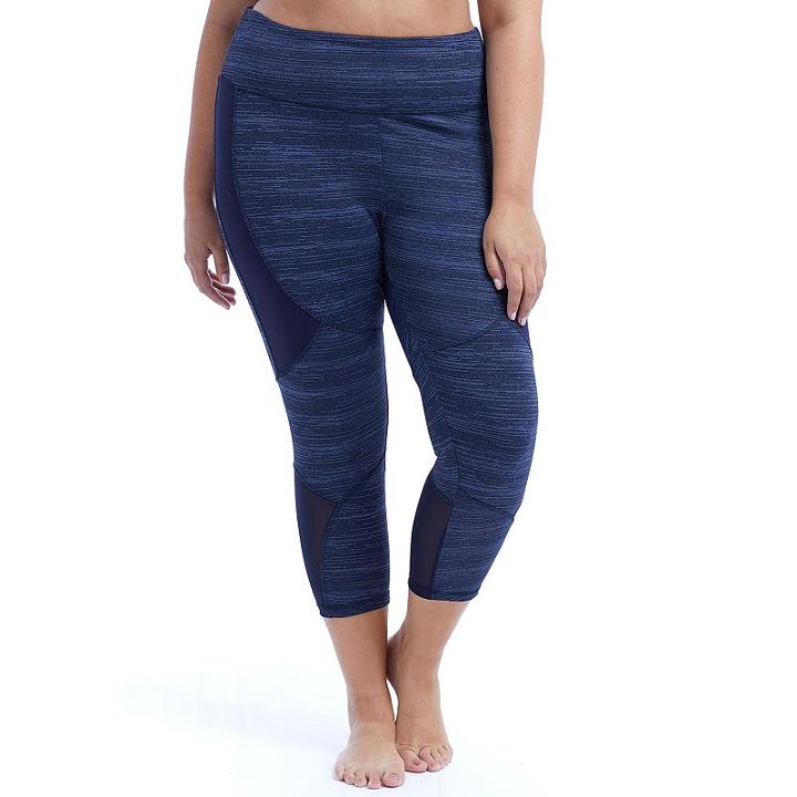 Plus Size Marika Geneva Shape Enhancing Capri Leggings, Women's, Size: 2xl, Dark Blue