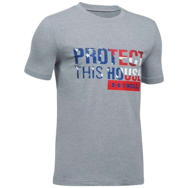 Boys 8-20 Under Armour Freedom Pth Tee, Size: Large, Med Grey