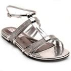 2 Lips Too Too Alina Women's Gladiator Sandals, Girl's, Size: Medium (6), Silver