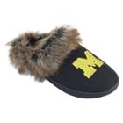 Women's Michigan Wolverines Scuff Slippers, Size: Xl, Black