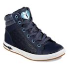 Skechers Shoutouts Shimmer Girls' High Top Sneakers, Size: 4, Blue (navy)
