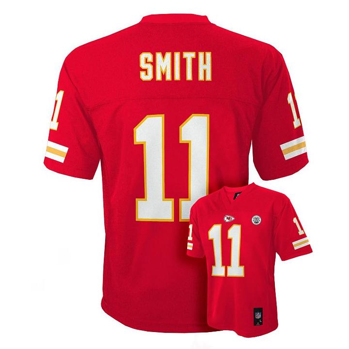 Boys 8-20 Kansas City Chiefs Alex Smith Nfl Replica Jersey, Boy's, Size: L(14/16), Red