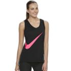 Women's Nike Sportswear Swoosh Racerback Tank Top, Size: Xl, Grey (charcoal)