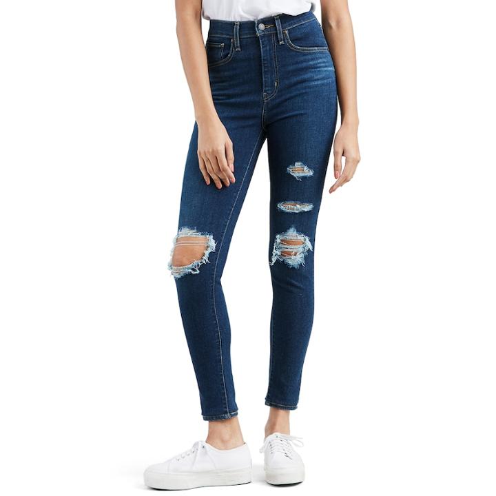 Women's Levi's&reg; Mile High High Waisted Super Skinny Jeans, Size: 26(us 2)m, Med Blue