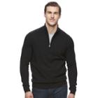 Big & Tall Croft & Barrow&reg; True Comfort Classic-fit Stretch Quarter-zip Sweater, Men's, Size: 2xb, Black