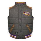 Men's Franchise Club Lsu Tigers Legacy Reversible Vest, Size: 4xl, Grey