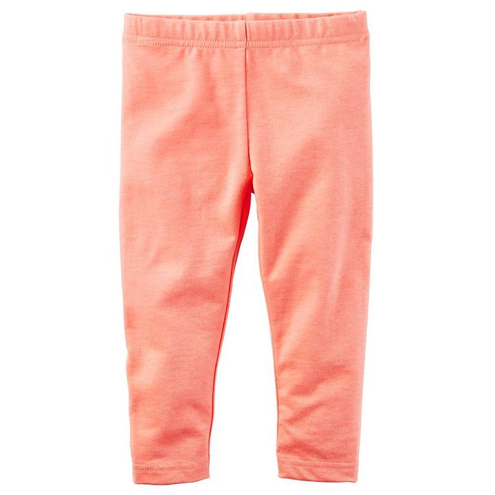Girls 4-8 Carter's Solid Leggings, Girl's, Size: 8, Orange