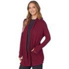 Women's Cuddl Duds Soft Knit Wrap Cardigan, Size: S-m, Red