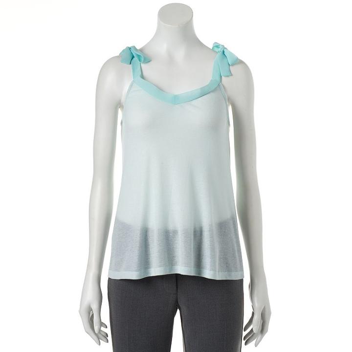 Women's Juicy Couture Glitter Bow Tank, Size: Medium, Turquoise/blue (turq/aqua)