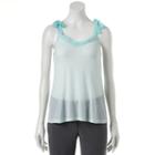 Women's Juicy Couture Glitter Bow Tank, Size: Medium, Turquoise/blue (turq/aqua)