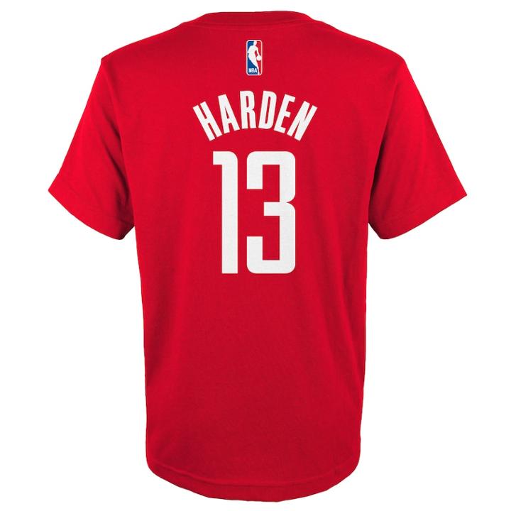 Boys 8-20 Houston Rockets James Harden Player Name & Number Replica Tee, Size: M 10-12, Red