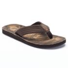 Vintage Stone Men's Solid Flip-flops, Size: Medium, Brown