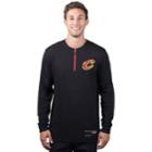 Men's Cleveland Cavaliers 1/4-zip Thermal Tee, Size: Xxl, Black