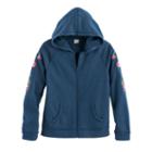 Girls 7-16 Mudd&reg; Zip-up Embellished Hoodie, Size: 12, Med Blue