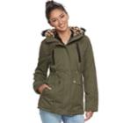 Juniors' Urban Republic Faux-fur Hood Anorak Jacket, Teens, Size: Small, Dark Green