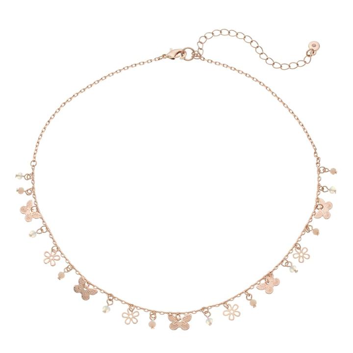 Lc Lauren Conrad Butterfly & Flower Charm Necklace, Women's, White