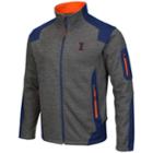 Men's Campus Heritage Illinois Fighting Illini Double Coverage Jacket, Size: Xl, Grey (charcoal)