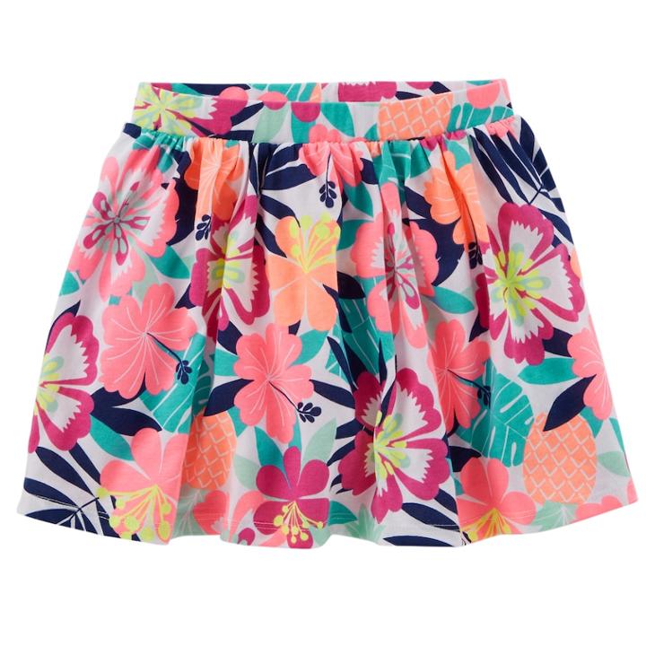 Girls 4-8 Carter's Printed Skort, Size: 7, Tropical Print