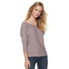 Women's Jennifer Lopez Lace-up Boatneck Sweater, Size: Xxl, Lt Purple