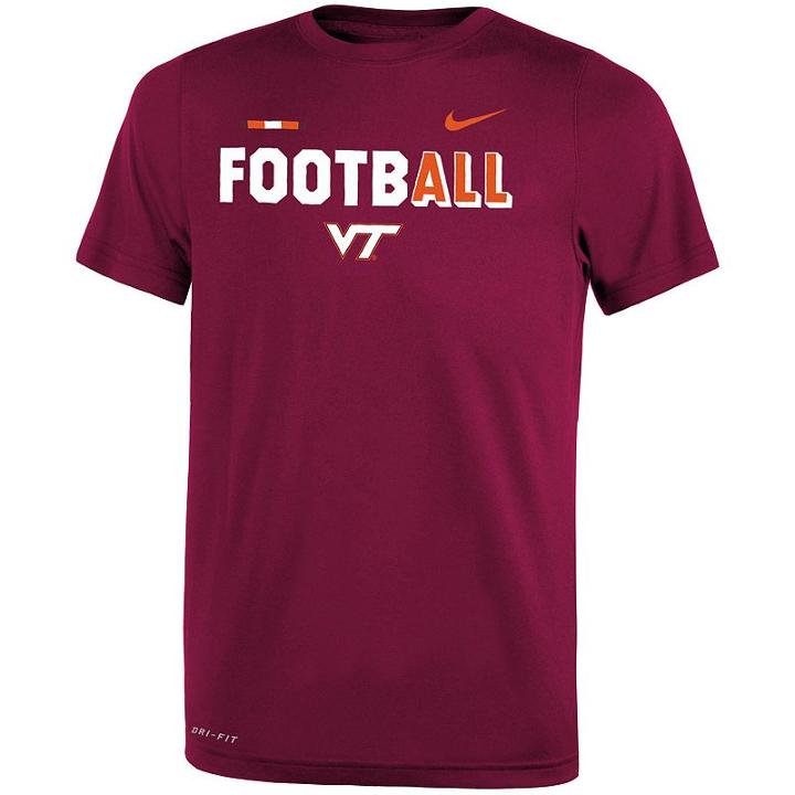 Boys 8-20 Nike Virginia Tech Hokies Legend Football Tee, Size: Xl 18-20, Red