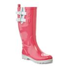 Henry Ferrera Black Stone Women's Water-resistant Rain Boots, Size: 8, Pink