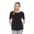 Maternity A:glow Popover Nursing Tee, Women's, Size: Xxl-mat, Black