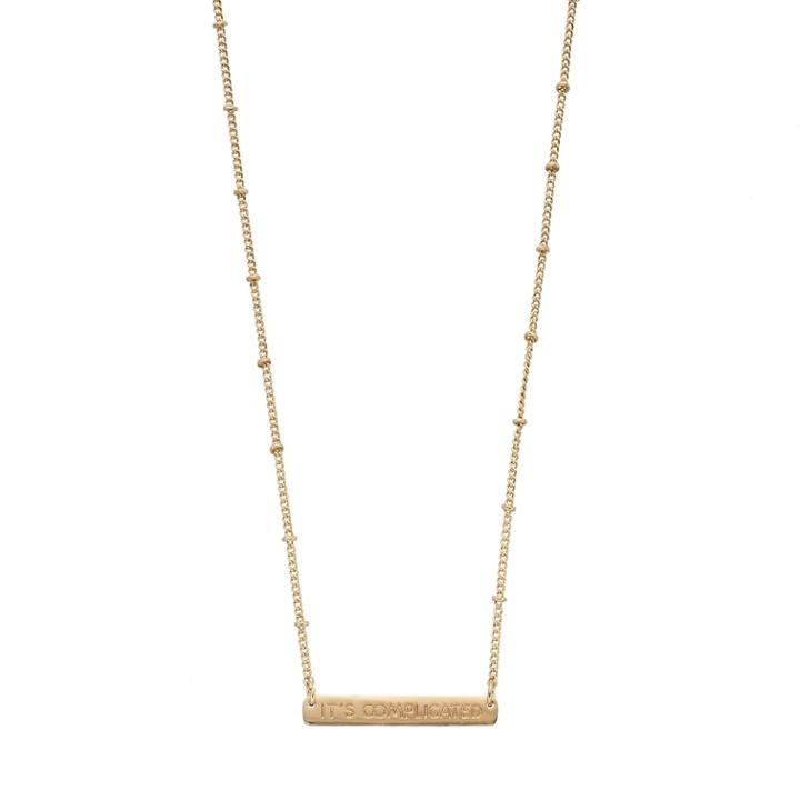 Lc Lauren Conrad It's Complicated Bar Necklace, Women's, Gold