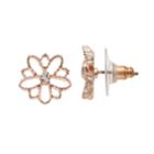 Lc Lauren Conrad Rose Gold Tone Nickel Free Flower Stud Earrings, Women's, Light Pink