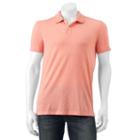 Men's Apt. 9&reg; Jaspe Slim-fit Textured Polo, Size: Large Slim, Lt Orange
