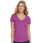 Women's Sonoma Goods For Life&trade; Essential V-neck Tee, Size: Small, Med Purple