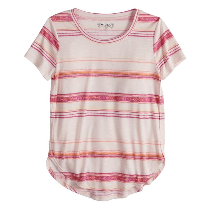 Plus Size Girls 7-16 Mudd&reg; Tulip Hem Tee, Size: 20 1/2, Light Pink