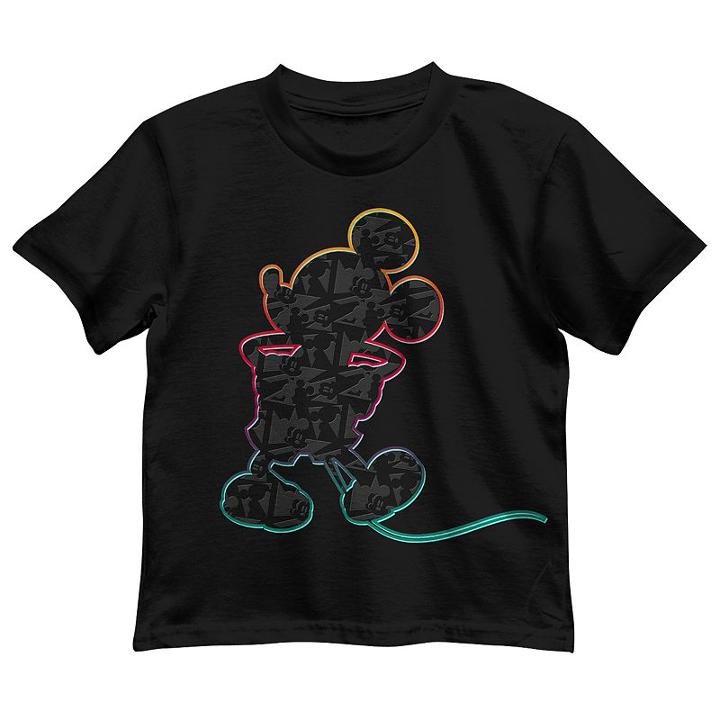 Disney's Mickey Mouse Boys 4-7 Mic Abstract Graphic Tee, Size: 7, Black