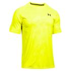 Men's Under Armour Tech Patterned Running Shirt, Size: Small, Brt Yellow