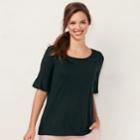 Women's Lc Lauren Conrad Love, Lauren Printed Bell Tee, Size: Xs, Oxford