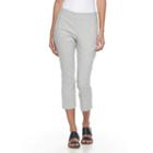Petite Napa Valley Pull On Slim Leg Capriri, Women's, Size: 16 Petite, Light Grey