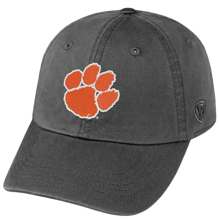 Youth Top Of The World Clemson Tigers Crew Baseball Cap, Men's, Grey (charcoal)