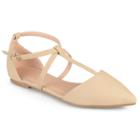 Journee Collection Keiko Women's D'orsay Flats, Size: 10, Beig/green (beig/khaki)