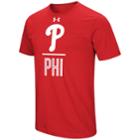 Men's Under Armour Philadelphia Phillies Slash Tee, Size: Medium, Brt Red