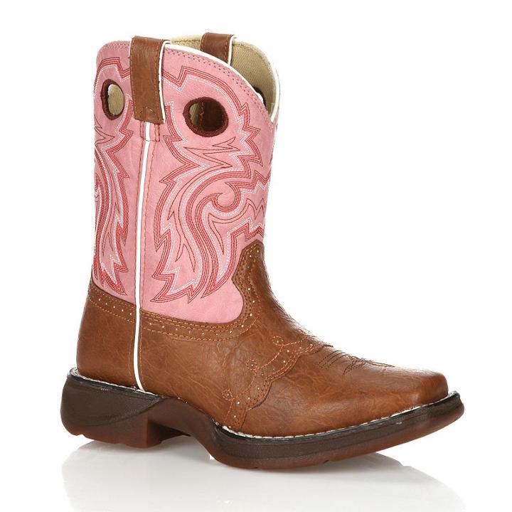 Lil Durango Girls' 8-in. Saddle Western Boots, Girl's, Size: 1.5, Pink