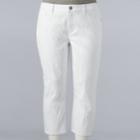 Plus Size Simply Vera Vera Wang Jacquard Capris, Women's, Size: 22 W, White