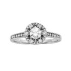 Simply Vera Vera Wang Diamond Halo Engagement Ring In 14k White Gold (1/2 Ct. T.w.), Women's, Size: 6