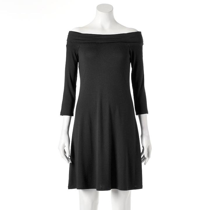 Women's Apt. 9&reg; Off-the-shoulder Shift Dress, Size: Large, Oxford