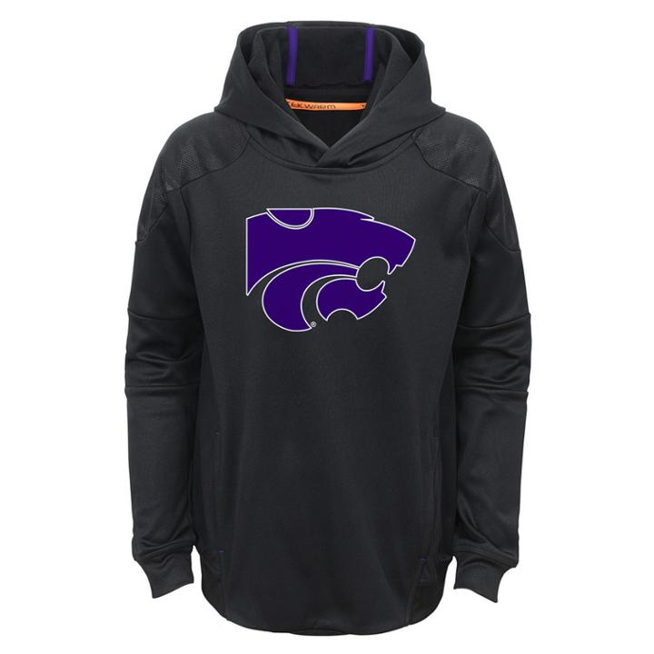 Boys 8-20 Kansas State Wildcats Mach Hoodie, Size: M 10-12, Black