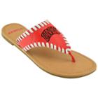 Women's Unlv Rebels Stitched Flip-flops, Size: 7, Red