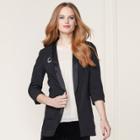 Lc Lauren Conrad Runway Collection Satin Trim Blazer - Women's, Size: 2, Black